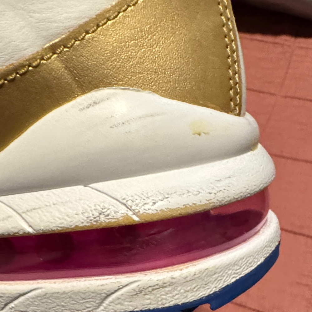 Nike air max Women's Shoes - White, Gold, Pink, Blue - Picture 4 of 8